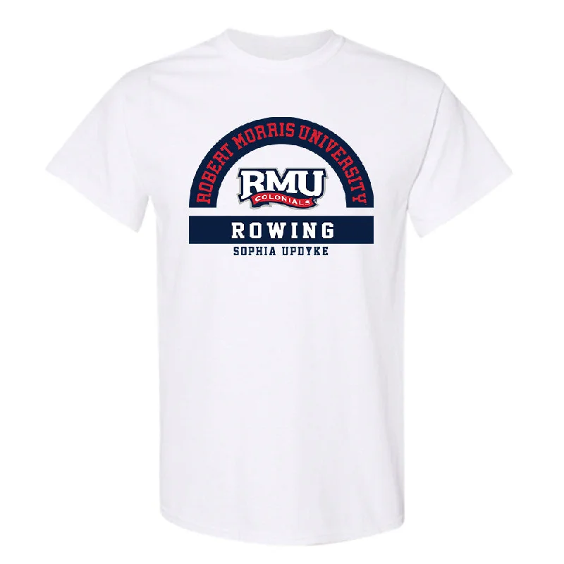 Robert Morris - NCAA Women's Rowing : Sophia Updyke - Classic Fashion Shersey T-Shirt-- Print Jacquard Patchwork Robert Morris - NCAA Women's Rowing : Sophia Updyke - Classic Fashion Shersey T-Shirt-- Print Jacquard Patchwork