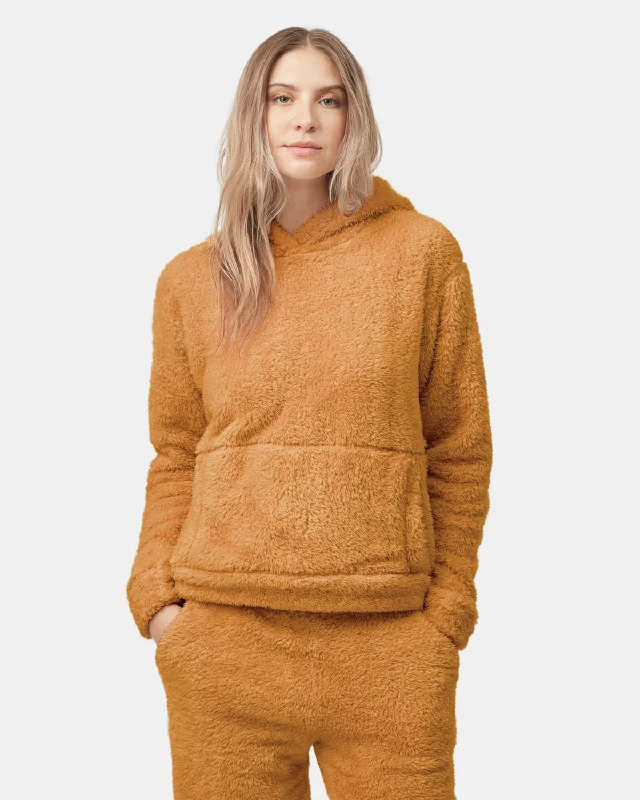 Ecoloft Teddy Hoodie Hoodie with V-Neck Classic Versatile