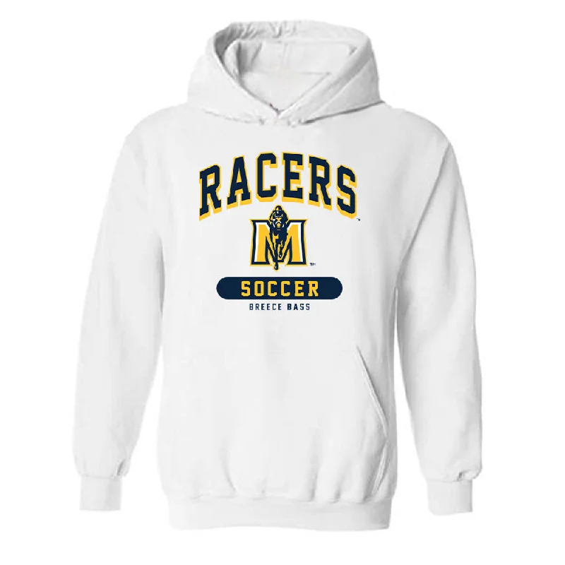 Murray State - NCAA Women's Soccer : Breece Bass - Classic Fashion Shersey Hooded Sweatshirt Hoodie with Contrast Stitching Detailed Premium Murray State - NCAA Women's Soccer : Breece Bass - Classic Fashion Shersey Hooded Sweatshirt Hoodie with Contrast Stitching Detailed Premium