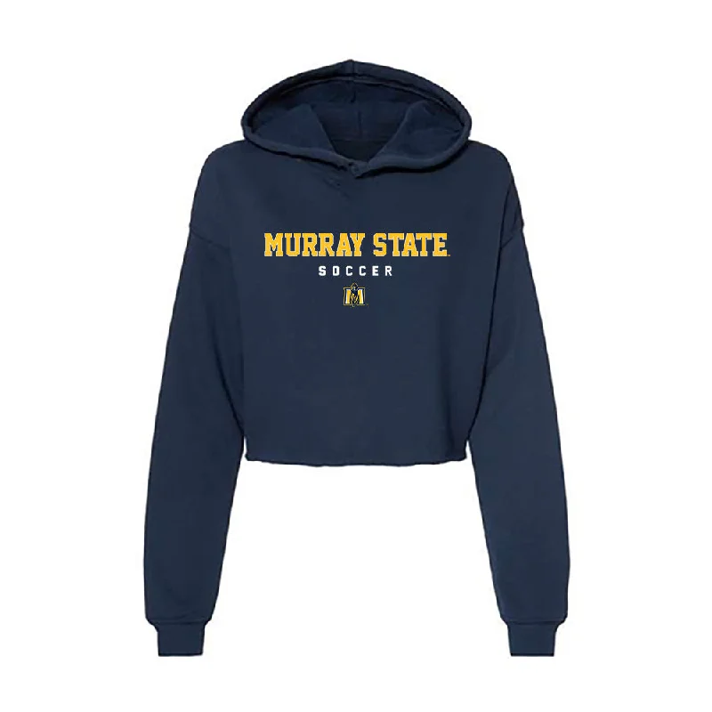 Murray State - NCAA Women's Soccer : Breece Bass - Women's Crop Fleece Hoodie Hoodie with Set-In Sleeves Structured Classic Murray State - NCAA Women's Soccer : Breece Bass - Women's Crop Fleece Hoodie Hoodie with Set-In Sleeves Structured Classic