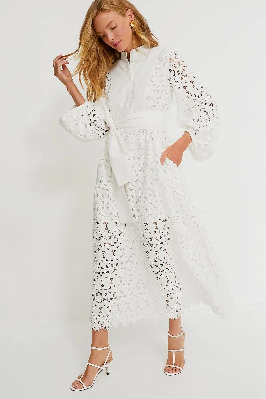 White Lace Calliope Dress Tunics Lace romantic