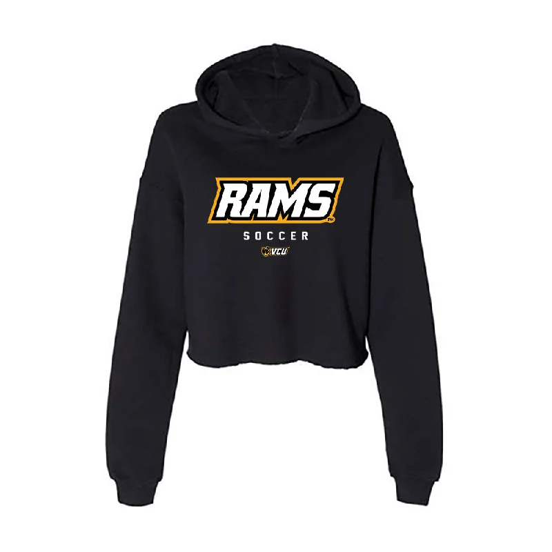 VCU - NCAA Women's Soccer : Jordyn Hall - Women's Crop Fleece Hoodie Hoodie with High Neck Warm Protective VCU - NCAA Women's Soccer : Jordyn Hall - Women's Crop Fleece Hoodie Hoodie with High Neck Warm Protective