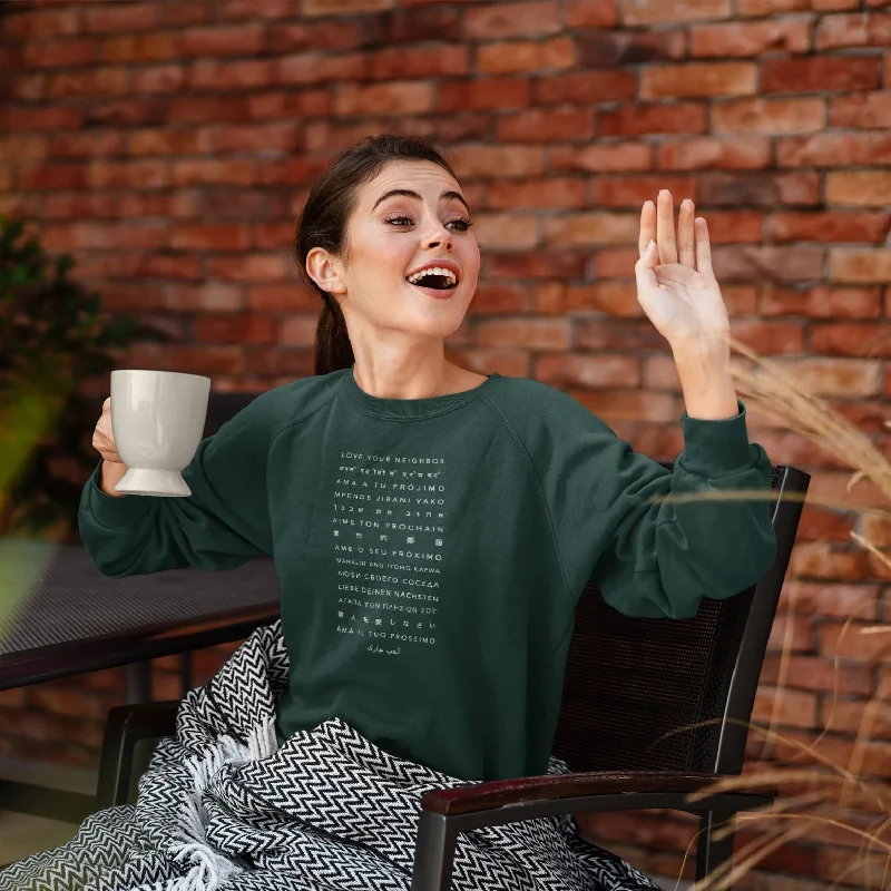Multiple Languages | Unisex Sweatshirt Hoodie with Velcro Closure Adjustable Secure