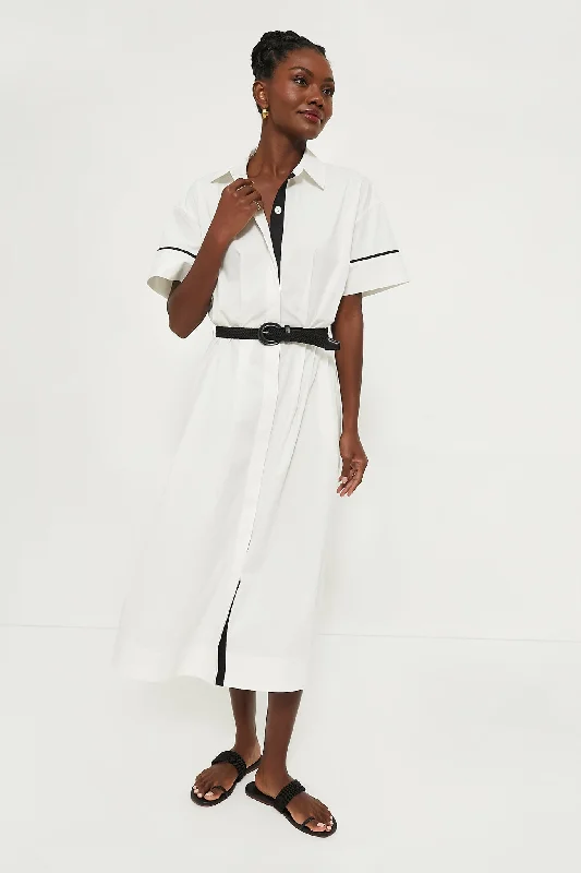 White Piped Kate Dress Tunics Bestseller popular