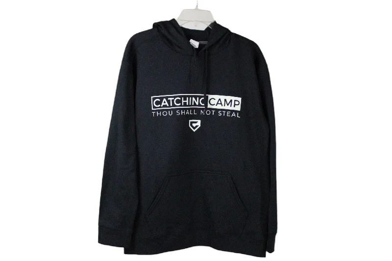 Catching Camp Black Hoodie | M Hoodie with Earth Tones Natural Calm