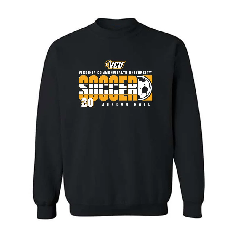 VCU - NCAA Women's Soccer : Jordyn Hall - Classic Fashion Shersey Crewneck Sweatshirt Hoodie with Turtle Neck Cozy Winter VCU - NCAA Women's Soccer : Jordyn Hall - Classic Fashion Shersey Crewneck Sweatshirt Hoodie with Turtle Neck Cozy Winter