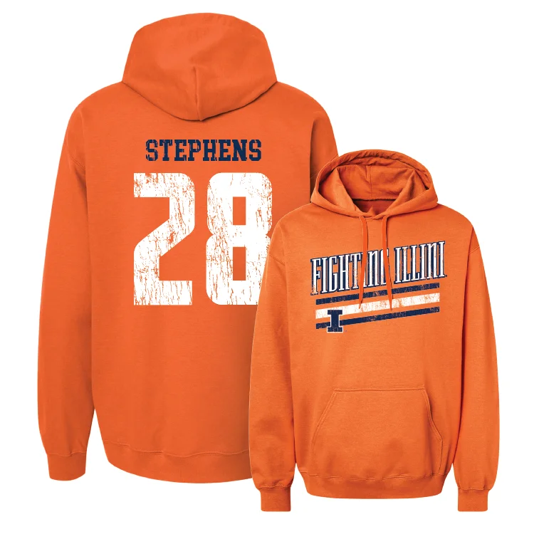 Orange Slant Hoodie - Sydney Stephens #28 Hoodie with Contrast Stitching Detailed Premium