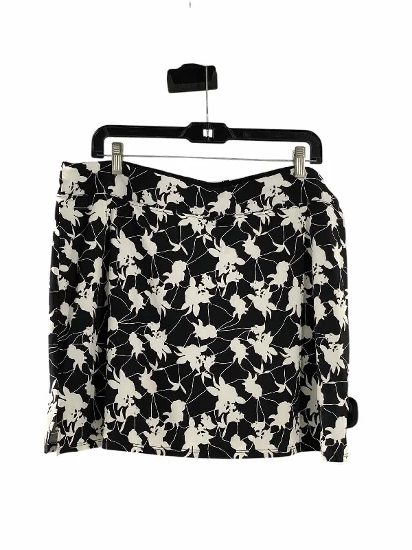 Tranquility Size XL Black White Print NWT Skirt linen skirt natural