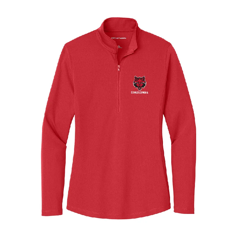 Arkansas State - NCAA Women's Cross Country : Maja Dzialoszewska - Women's Lightweight Quarter Zip Jacket Corduroy Jacket Velvet Jacket Brocade Jacket Arkansas State - NCAA Women's Cross Country : Maja Dzialoszewska - Women's Lightweight Quarter Zip Jacket Corduroy Jacket Velvet Jacket Brocade Jacket