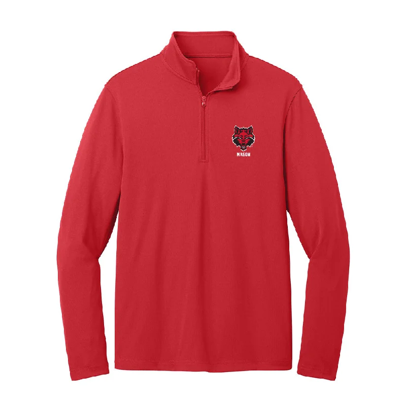 Arkansas State - NCAA Women's Cross Country : Samantha Mason - Lightweight Quarter Zip Jacket One-Shoulder Jacket Off-the-Shoulder Jacket Asymmetrical Jacket Arkansas State - NCAA Women's Cross Country : Samantha Mason - Lightweight Quarter Zip Jacket One-Shoulder Jacket Off-the-Shoulder Jacket Asymmetrical Jacket