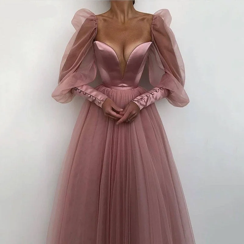 StoreXQ A line Evening Dress Promdress Short Simple Evening Gown Long Sleeves Robe De Soiree Formal Party Dresses Custom made Sequined Elegant Party