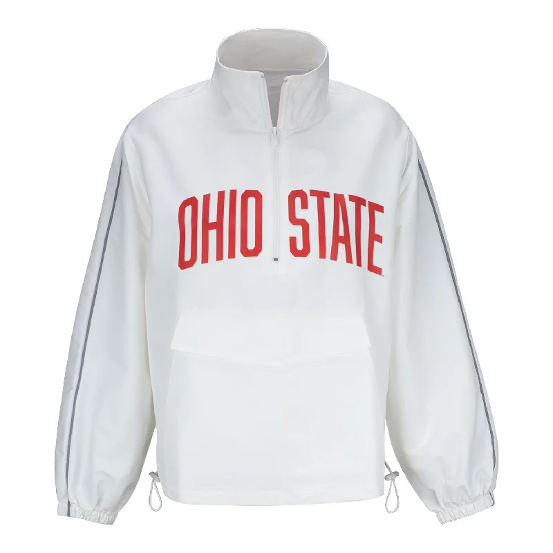 Ladies Ohio State Buckeyes Lusso 1/4 Zip Parker Rain Tech Jacket Herringbone Jacket Checkered Jacket Solid Jacket Ladies Ohio State Buckeyes Lusso 1/4 Zip Parker Rain Tech Jacket Herringbone Jacket Checkered Jacket Solid Jacket
